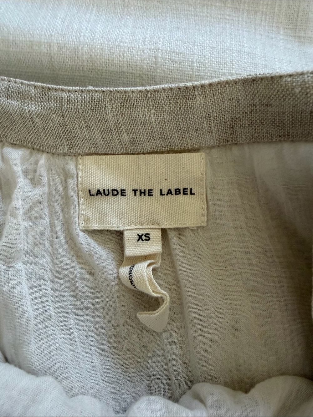 Anthropologie Laude The Label Strappy Tiered Natural Linen Maxi Dress Size XS - Picture 9 of 15